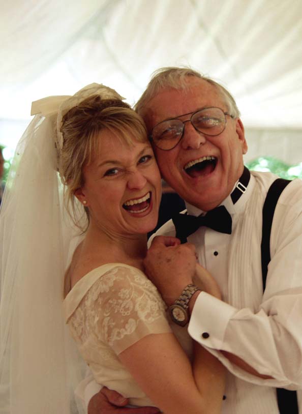 Julie and Dad here capture the spirit of this wedding!!